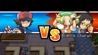 Pokemon Blaze Black  1st Battles vs Bianca and Cheren [upl. by Ahl]