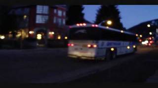 Pacifc Coach Lines and Greyhound Canada action in Whistler BC [upl. by Auhsej948]