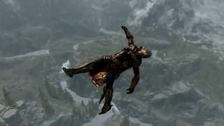 Skyrim Uninterrupted Giant Launch THE FULL FLIGHT [upl. by Leora]