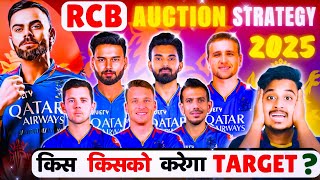 RCB Auction Strategy 2025  KL Rahul या Pant RCB का नया CAPTAIN   RCB Targeted List 2025 [upl. by Anidan362]