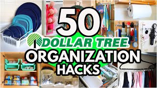 50 Dollar Tree Organization HACKS to get your home Organized FAST ideas from a pro [upl. by Asyen]