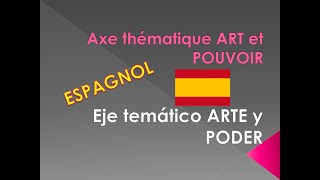 ESPAGNOL Axe thématique ART et POUVOIR [upl. by Milano]