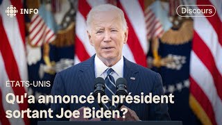 Joe Biden promet une transition pacifique avec Donald Trump élu président des ÉtatsUnis [upl. by Chastain]