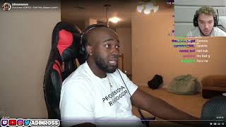 Adin Ross REACTS To Jidion And Pokimane Beef [upl. by Medovich]