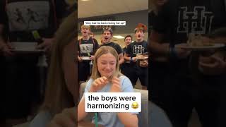 The boys killed it 😂 pledge boys singing girl campus college funny [upl. by Behm116]