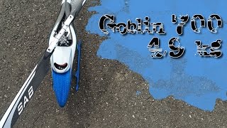 Goblin 700C 49kg super light setup  Low rpm flight [upl. by Amalie578]