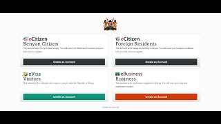 How to Create an eCitizen Account [upl. by Shanna]