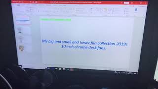 Me showing a 10 inch metal chrome desk fan collection on my Smart TV [upl. by Buseck]