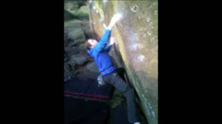 Roaches bouldering  Greener traverse  V7 Tuners extension [upl. by Lativa13]