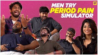 Men Try Period Pain Simulator  Girl Formula [upl. by Ecilegna]