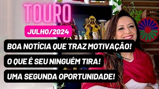 TOURO ♉️ Uma Boa Notícia que Traz Motivação•O Que é Seu Niguém Tira•Uma Segunda Oportunidade [upl. by Inttirb316]