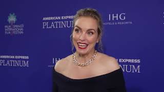 Nina Hoss Interviewed on the red carpet at Palm Springs Fest [upl. by Tigram683]