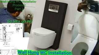 Wall Hung WC Installation Process  Wall Hanging WC Fitting  Part 2  Hall Hung Toilet Fitting [upl. by Rastus]