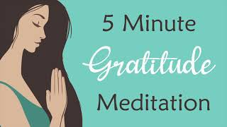 5 Minute Meditation for Gratitude guided meditation [upl. by Krilov723]