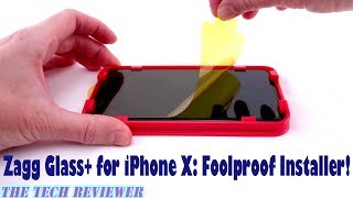 Foolproof Installer for an Outstanding Screen Protector— Zagg Glass for iPhone X [upl. by Einavoj]