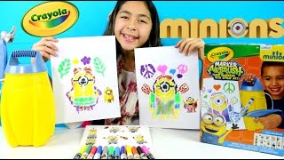 CRAYOLA Minions Airbrush Marker Review B2cutecupcakes [upl. by Enehpets]