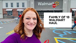 FAMILY OF 13 WALMART HAUL [upl. by Winnie838]