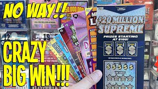 NO WAY  CRAZY BIG WIN 100 LOTTERY SCRATCH OFF TICKET [upl. by Tdnerb]