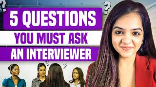 Questions to ask at the End of an Interview  For Freshers amp Experience Holders [upl. by Roque]