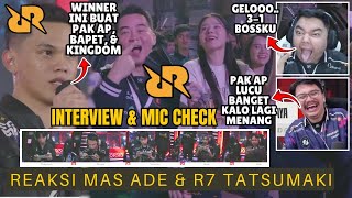 RRQ HOSHI KE FINAL UPPER REAKSI R7 amp MAS ADE INTERVIEW amp MIC CHECK RRQ HOSHI VS GEEK FAM MPL ID S14 [upl. by Vale]