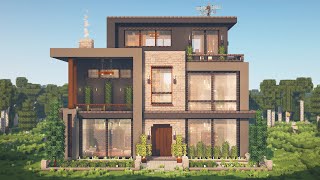 How to Build the Ultimate Modern House  Interior in Minecraft • Tutorial [upl. by Akkinahs]