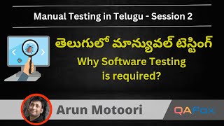 Why Software Testing is required Software Testing Manual in Telugu 2 [upl. by Stan]