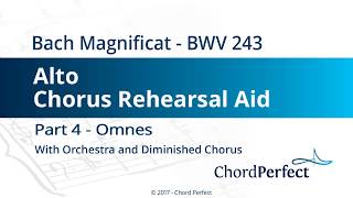 Bachs Magnificat Part 4  Omnes  Alto Chorus Rehearsal Aid [upl. by Eiramlatsyrk37]