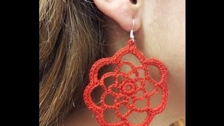 DIY TUTORIAL ENGITA ORECCHINI UNCINETTO EARRINGS CROCHET CIRCLE FLOWER PARTE 1 DI 2 [upl. by German]