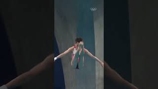 At Tokyo2020  Quan Hongchans gets two perfect scores in the womens 10m platform 🥇 [upl. by Azerila]