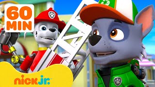 PAW Patrols BIGGEST Moments w Marshall amp Rocky 🚒 1 Hour Compilation  Nick Jr [upl. by Andaira]