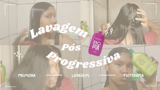 Primeira Lavagem Pós Progressiva Fioterapia  cabelo cacheado [upl. by Novyart285]