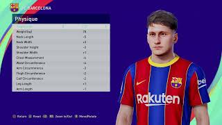 GAVI Base copy face eFootball PES 2021 [upl. by Eneleuqcaj]