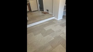 Installation of 216 ft of Mannington Adura tile Meridian [upl. by Nodnrb]