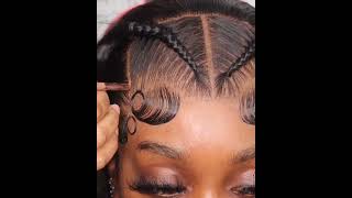 Braided Frontal Hairstyle amp Dramatic Baby Hairs [upl. by Osicran]