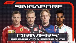 2018 Singapore Grand Prix Press Conference Highlights [upl. by Fabi]