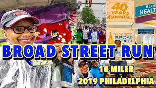 BROAD STREET RUN 2019 10 MILER in Philadelphia  Expo Bib Pick Up and Rainy Race Day Part 1 [upl. by Ardyaf]