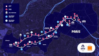 Marathon Paris 2024 the route  Elite and Mass race [upl. by Retla]