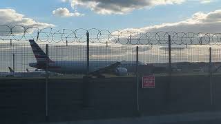 Here is the American 777 300 in Heathrow Saturday 28 September 2024 [upl. by Tigges587]