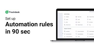 Set up automation rules in 90 sec  Freshdesk Tutorial [upl. by Rima]