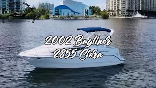 2002 BAYLINER 2855 CIERA W MERCRUISER 350 MAG 57L 544 HRSAVENTURAFL [upl. by Ahsilam]