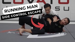 Escape Side Control With The RUNNING MAN Technique  Timeless JiuJitsu [upl. by Dinnie]