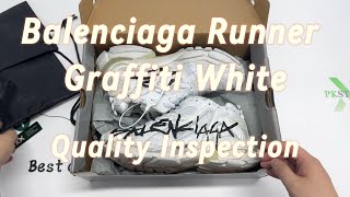 Balenciaga Runner Graffiti White Quality Inspection From PkStockX viralvideo balenciaga pkstockx [upl. by Eiralav]