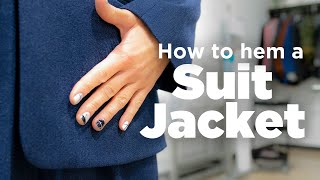 How To Shorten A Suit Jacket Ep 23 [upl. by Meridel536]