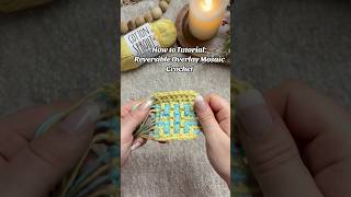 EASY Reversible Overlay Mosaic Crochet  Quick Tutorial crochet crochettutorial [upl. by Quirita651]