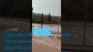 Las lluvias torrenciales dejan calles inundadas en varios municipios de Murcia shorts [upl. by Ocirred]