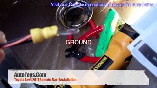 Toyota RAV4 2011 Remote Start Installation with PUSH TO START PTS bypass by AUTOTOYS [upl. by Arleyne]