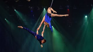 Aerial straps Max and Olga performance at Royal Palace in Kirrwiller [upl. by Allenrac]