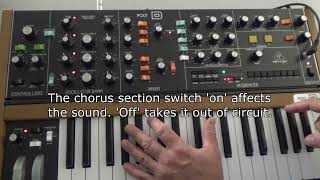 Note to those comparing Behringer PolyD chorus switch [upl. by Vanhomrigh]